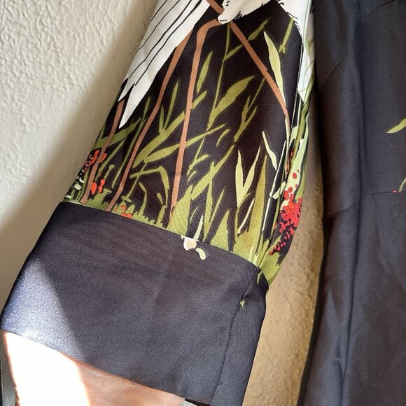 Alice of California vintage maxi dress Asian elegant quiet luxury kimono black - Picture 5 of 10